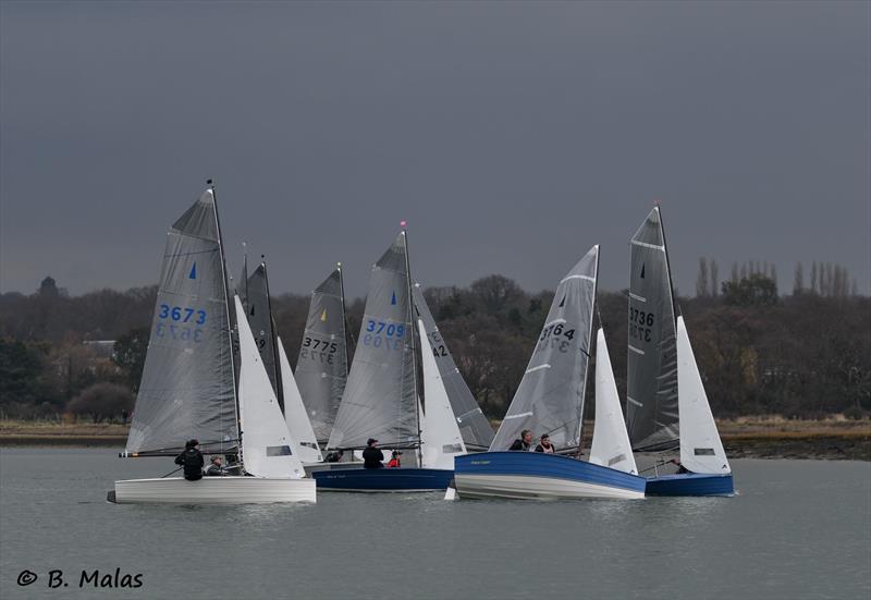 56th Hamble Warming Pan photo copyright Bertrand Malas taken at Hamble River Sailing Club and featuring the Merlin Rocket class