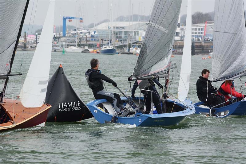 56th Hamble Warming Pan photo copyright Trevor Pountain taken at Hamble River Sailing Club and featuring the Merlin Rocket class