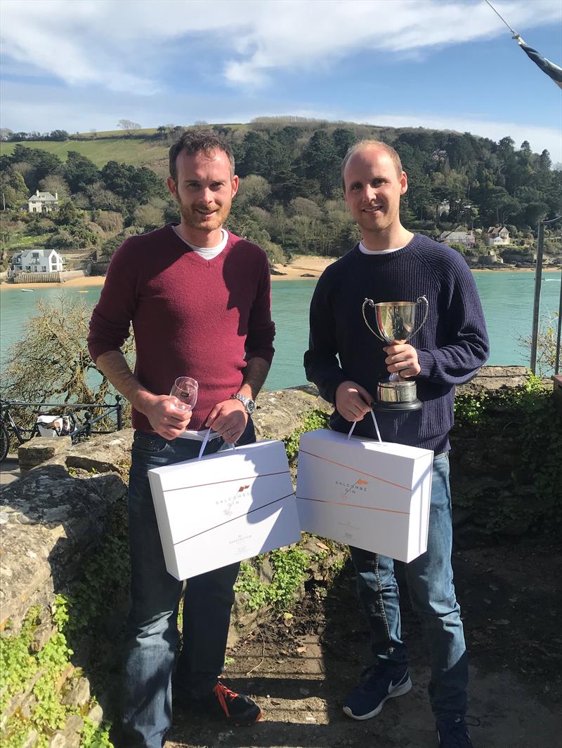 Christian Birrell & Ian Dobson win the Craftinsure Merlin Rocket Silver Tiller Open at Salcombe photo copyright Lou Johnson taken at Salcombe Yacht Club and featuring the Merlin Rocket class