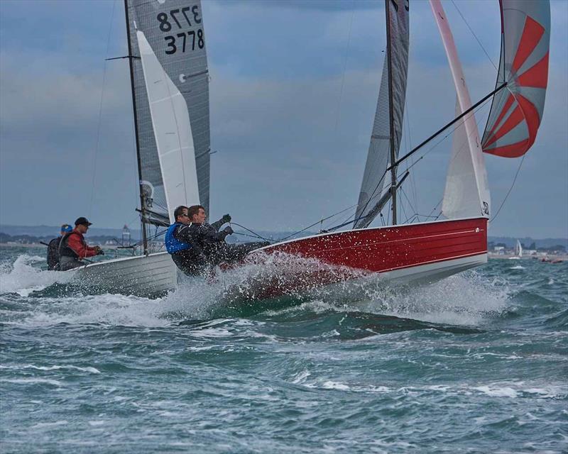 Craftinsure Merlin Rocket Silver Tiller at Hayling Island photo copyright Robert O'Neill taken at Hayling Island Sailing Club and featuring the Merlin Rocket class