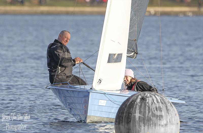 Leigh and Lowton Marlow Ropes New Year's Day Pursuit photo copyright Gerard Van Den Hoek taken at Leigh & Lowton Sailing Club and featuring the Merlin Rocket class