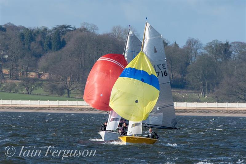 Another windy day for 2019 Blithfield Barrel round 4 photo copyright Iain Ferguson taken at Blithfield Sailing Club and featuring the Merlin Rocket class