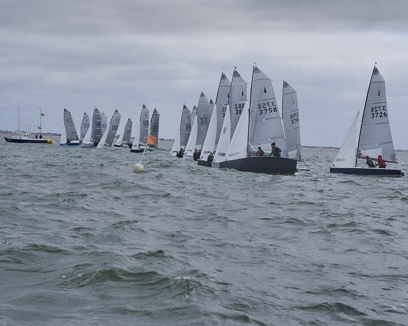 Off the start during the Craftinsure Merlin Rocket Silver Tiller at Hayling Island photo copyright Rob O'Neil taken at Hayling Island Sailing Club and featuring the Merlin Rocket class