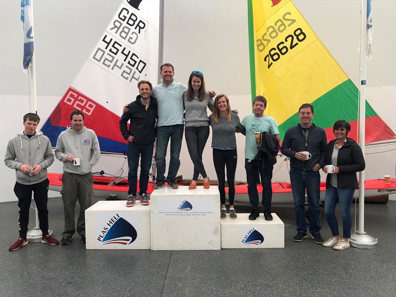 Podium in the Craftinsure Merlin Rocket Silver Tiller at Pwllheli photo copyright Martin Smith taken at Plas Heli Welsh National Sailing Academy and featuring the Merlin Rocket class