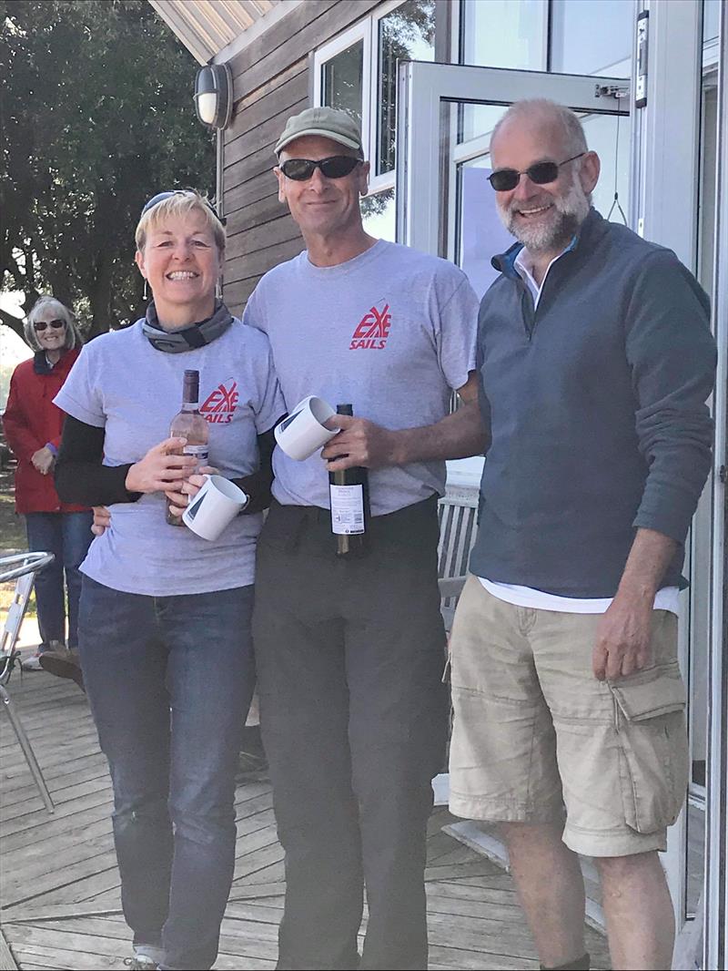 Mike and Jane win the Craftinsure Merlin Rocket Silver Tiller at Starcross photo copyright Oliver Turner taken at Starcross Yacht Club and featuring the Merlin Rocket class