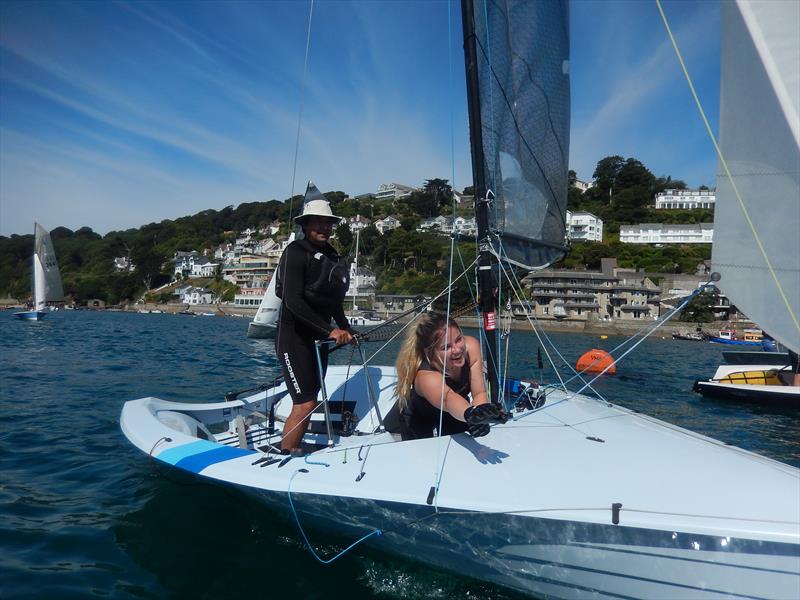 Salcombe Gin Merlin Rocket Week 2019 day 4 morning race photo copyright Malcolm Mackley taken at Salcombe Yacht Club and featuring the Merlin Rocket class