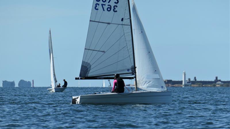 Craftinsure Merlin Rocket Silver Tiller at Lymington photo copyright Richard Russell taken at Lymington Town Sailing Club and featuring the Merlin Rocket class