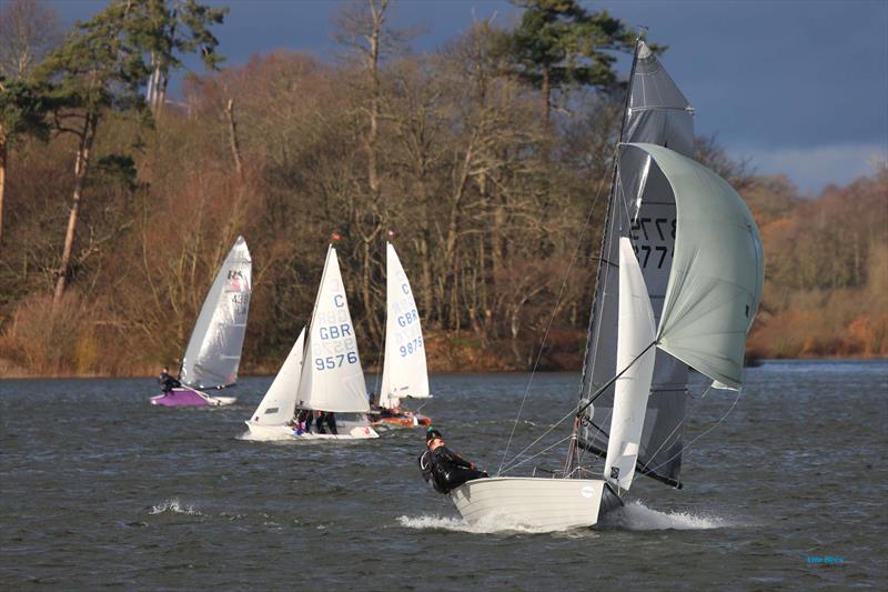 Going well... on Week 2 of the Alton Water 2020 Fox's Chandlery & Anglian Water Frostbite Series photo copyright Tim Bees taken at Alton Water Sports Centre and featuring the Merlin Rocket class
