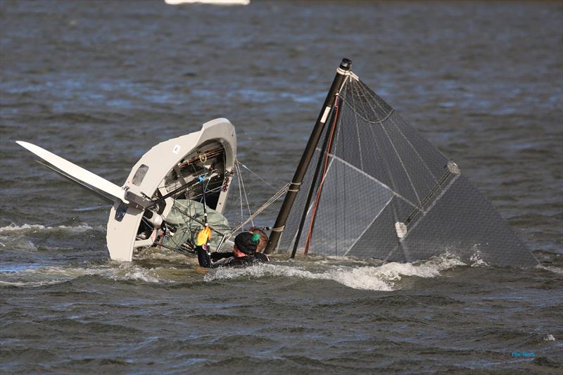 Gone... on Week 2 of the Alton Water 2020 Fox's Chandlery & Anglian Water Frostbite Series photo copyright Tim Bees taken at Alton Water Sports Centre and featuring the Merlin Rocket class