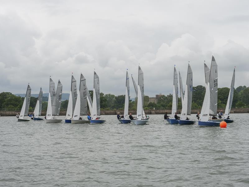 Startline action during Craftinsure Merlin Rocket Silver Tiller Round 3 at Starcross photo copyright Garnet Showell taken at Starcross Yacht Club and featuring the Merlin Rocket class