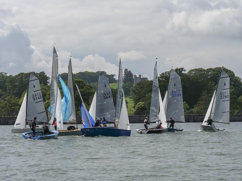 Close racing during Craftinsure Merlin Rocket Silver Tiller Round 3 at Starcross photo copyright Garnet Showell taken at Starcross Yacht Club and featuring the Merlin Rocket class