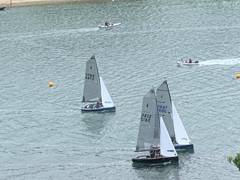 The morning race finish on Salcombe Gin Merlin Week Day 6 photo copyright Nick Haigh taken at Salcombe Yacht Club and featuring the Merlin Rocket class