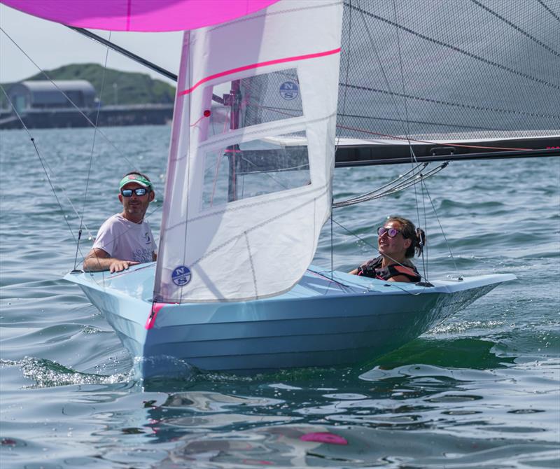 Ian Dobson and Lottie Fildes win in Mumbles photo copyright Simon Jenkins taken at Mumbles Yacht Club and featuring the Merlin Rocket class