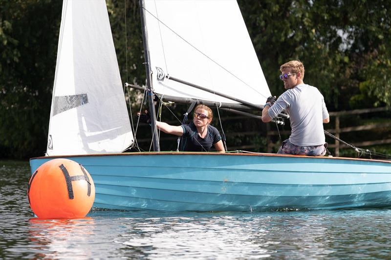 Chris and Pippa Kilsby winners of the Merlin Rockets De May at Upper Thames Sailing Club photo copyright Tony Ketley taken at Upper Thames Sailing Club and featuring the Merlin Rocket class