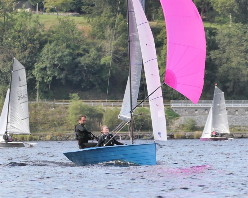 Tim Saxton and Mary Henderson during the Merlin Rocket Inlands at Bala photo copyright John Hunter taken at Bala Sailing Club and featuring the Merlin Rocket class