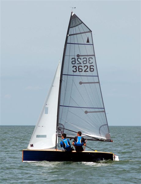 Racing on the final day of the Shepherd Neame Merlin Rocket nationals photo copyright Nick Champion / www.championmarinephotography.co.uk taken at Whitstable Yacht Club and featuring the Merlin Rocket class