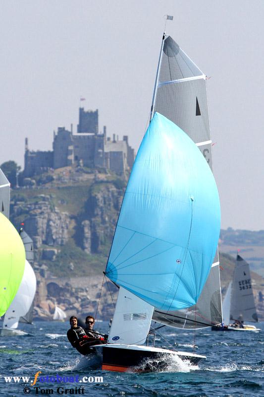 Merlin Rocket nationals at Penzance day 1 photo copyright Tom Gruitt / www.tom-gruitt.co.uk taken at Penzance Sailing Club and featuring the Merlin Rocket class