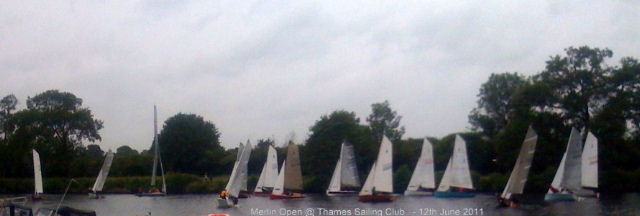 Merlins at Surbiton photo copyright Nick Hoskins taken at Thames Sailing Club and featuring the Merlin Rocket class