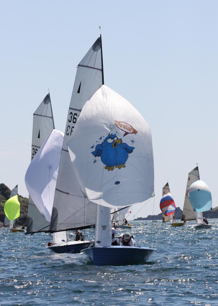 Salcombe Merlin Rocket Week 2011 is blessed with good weather as usual photo copyright John Murrell taken at Salcombe Yacht Club and featuring the Merlin Rocket class