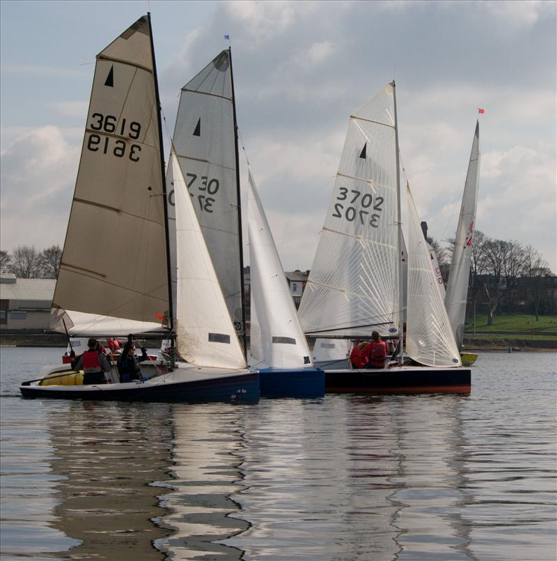 The Midland Mug 2012 photo copyright Richard Neighbour taken at Midland Sailing Club and featuring the Merlin Rocket class