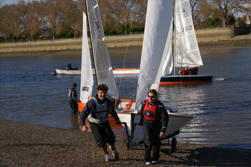 Down River Race from Putney  photo copyright Mike Stephens taken at Ranelagh Sailing Club and featuring the Merlin Rocket class