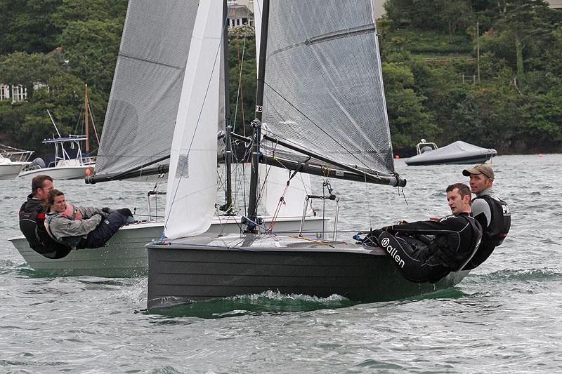 Midweek action from Salcombe Week 2012 photo copyright John Murrell / www.fotoboat.com taken at Salcombe Yacht Club and featuring the Merlin Rocket class
