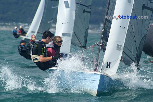 Merlin Rocket nationals at Lyme Regis photo copyright Ian Wallace / www.fotoboat.com taken at Lyme Regis Sailing Club and featuring the Merlin Rocket class