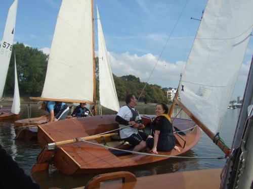 Close racing withing the classic Merlin fleet photo copyright Lois Barlow taken at Ranelagh Sailing Club and featuring the Merlin Rocket class