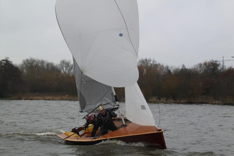 A freezing cold Silver Tiller event at Wembley photo copyright Niall Martin taken at Wembley Sailing Club and featuring the Merlin Rocket class