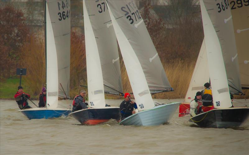 A freezing cold Silver Tiller event at Wembley photo copyright Paul Howat taken at Wembley Sailing Club and featuring the Merlin Rocket class