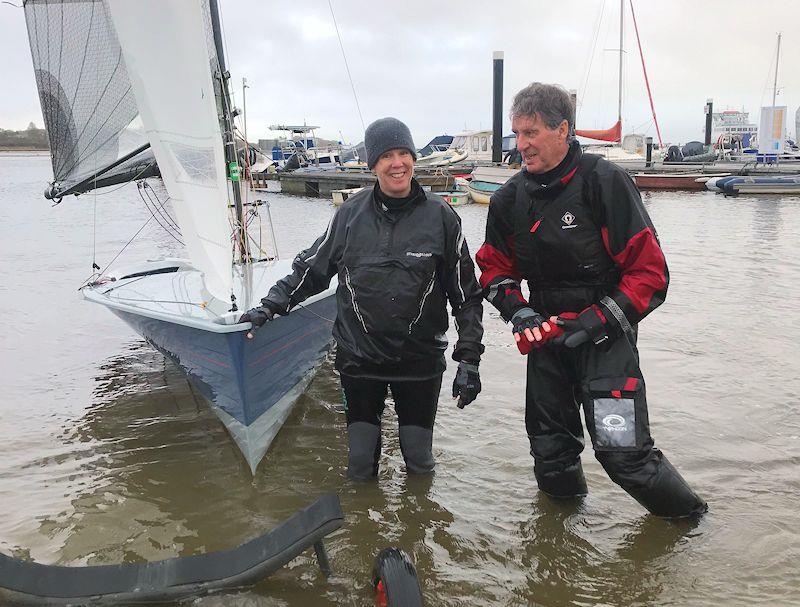 John Cooper and Becci Wigley take second in the Merlin Rocket Silver Tiller Extension at Lymington photo copyright Lou Johnson taken at Lymington Town Sailing Club and featuring the Merlin Rocket class