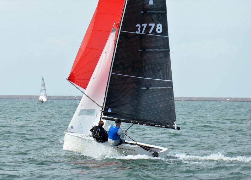 David & Vicky Lenz in the LTSC Sunday Early Points Series race 6 photo copyright Richard Russell taken at Lymington Town Sailing Club and featuring the Merlin Rocket class