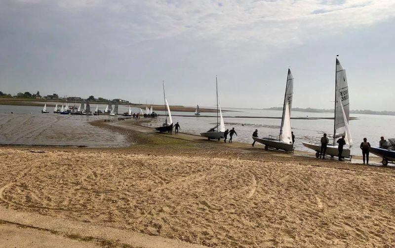 The fleet returns after racing - Craftinsure Silver Tiller Merlin Rocket open meeting at Brightlingsea  - photo © BSC