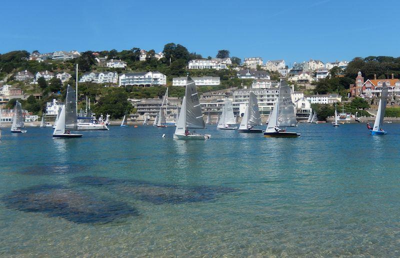 Day 3's morning race during Salcombe Gin Merlin Rocket Week 2019 photo copyright Malcolm Mackley taken at Salcombe Yacht Club and featuring the Merlin Rocket class