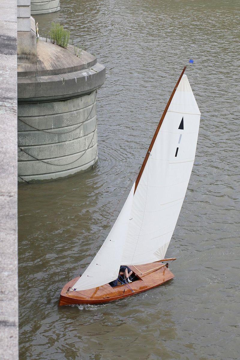 Kate in the Merlin Rocket Downriver Race at Ranelagh photo copyright Sue Markham taken at Ranelagh Sailing Club and featuring the Merlin Rocket class