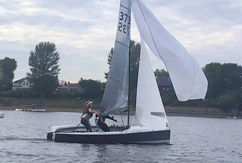 Arran Holman and Pippa Kilsby during the Craftinsure Merlin Rocket Silver Tiller Felucca Trophy at Hollingworth photo copyright Emma Turner taken at Hollingworth Lake Sailing Club and featuring the Merlin Rocket class