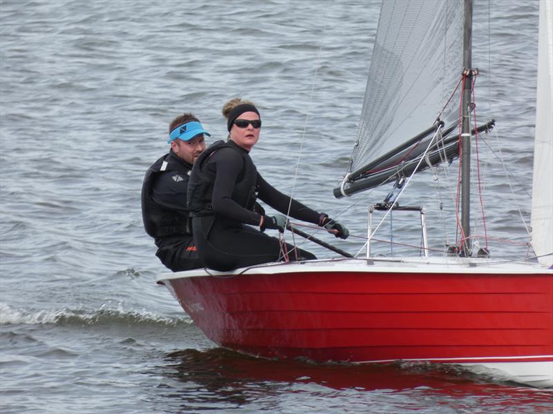 Tom Gillard & Rachael Gray win the Craftinsure Merlin Rocket Silver Tiller at Shustoke  photo copyright Tracie Padro taken at Shustoke Sailing Club and featuring the Merlin Rocket class