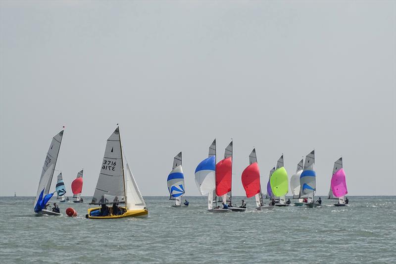 Steve and Gill leading the fleet finished second overall in the Craftinsure Merlin Rocket Silver Tiller at Mumbles photo copyright Mumbles YC / Annick Wilks  taken at Mumbles Yacht Club and featuring the Merlin Rocket class