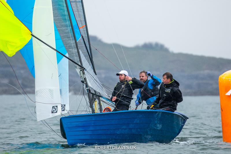 Craftinsure Merlin Rocket Silver Tiller at Rock day 2 photo copyright Robert Deaves / www.robertdeaves.uk taken at Rock Sailing and Waterski Club and featuring the Merlin Rocket class