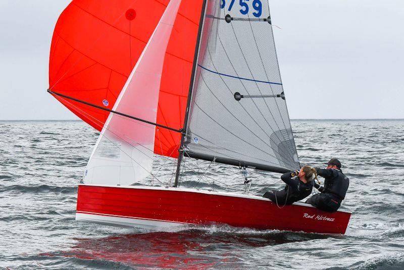 Tom Gillard and Rachel Gray are in the lead on day 1 at the Aspire Merlin Rocket National Championships at Mount's Bay photo copyright Lee Whitehead / www.photolounge.co.uk taken at Mount's Bay Sailing Club, England and featuring the Merlin Rocket class