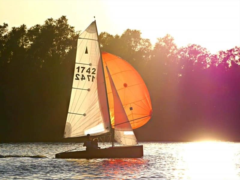 Fishers Green Sunset Salver Series photo copyright Angie May taken at Fishers Green Sailing Club and featuring the Merlin Rocket class