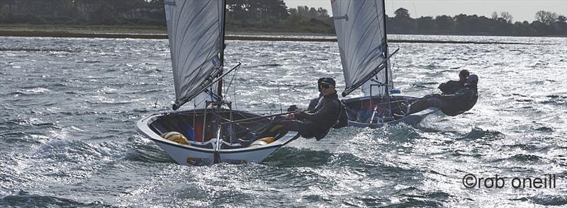 Flat is fast during the Craftinsure Merlin Rocket Silver Tiller at Itchenor  photo copyright Rob O'Neill taken at Itchenor Sailing Club and featuring the Merlin Rocket class