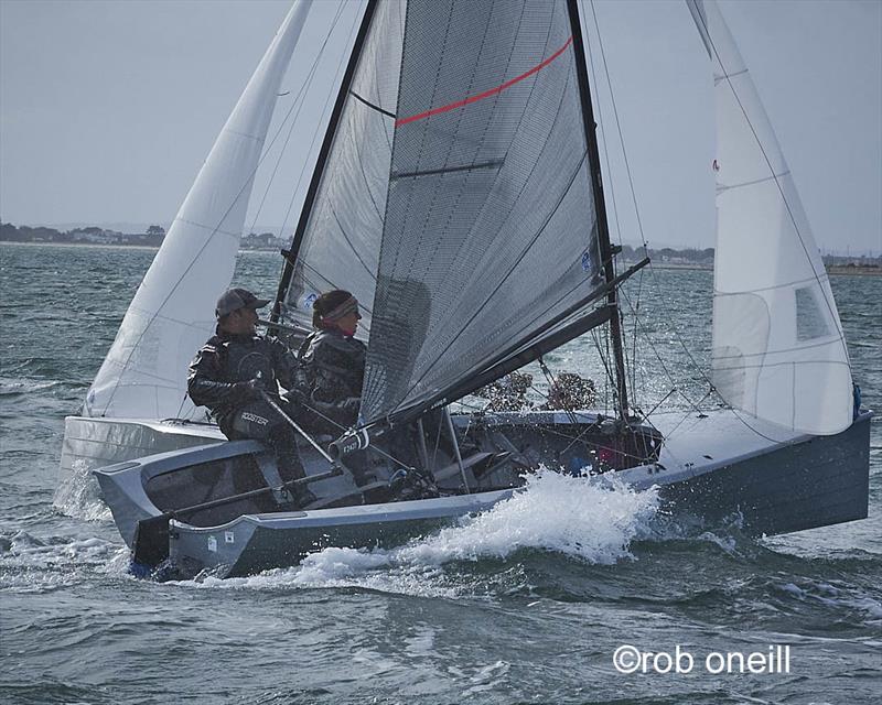 Locals George and Sophie Yeoman during the Craftinsure Merlin Rocket Silver Tiller at Itchenor  photo copyright Rob O'Neill taken at Itchenor Sailing Club and featuring the Merlin Rocket class