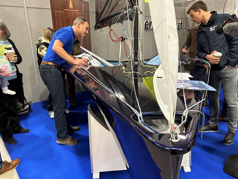 Micky Beckett & Mark Jardine judging for the Concours d'Elegance at the RYA Dinghy & Watersports Show 2023 photo copyright RYA taken at RYA Dinghy Show and featuring the Merlin Rocket class