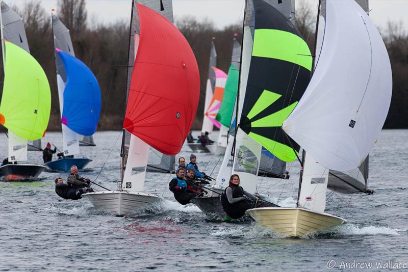 Merlin Rocket Craftinsure Silver Tiller Round 1 at South Cerney photo copyright Andrew Wallace taken at South Cerney Sailing Club and featuring the Merlin Rocket class