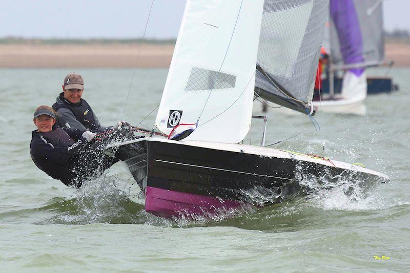 Craftinsure Silver Tiller Merlin Rocket open meeting at Brightlingsea photo copyright Tim Bees taken at Brightlingsea Sailing Club and featuring the Merlin Rocket class