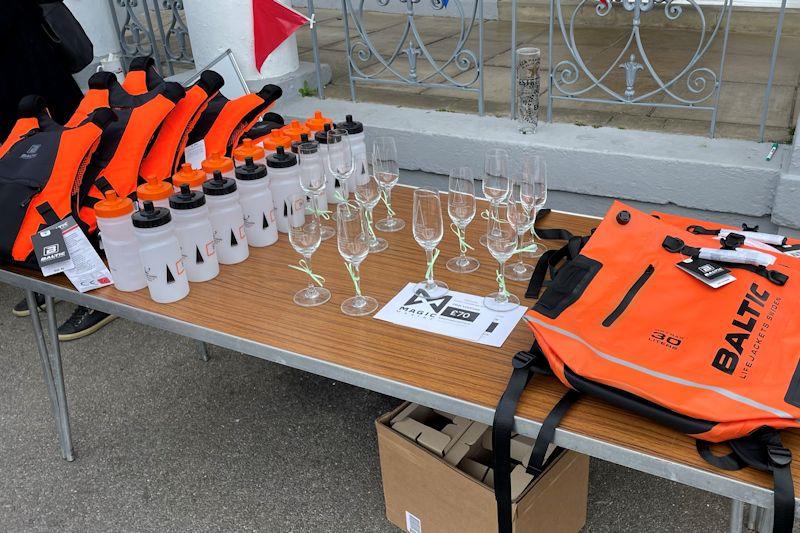 Lots of wonderful prizes from Baltic - Merlin Rocket Women's Championships 2023 at Lymington Town photo copyright MROA taken at Lymington Town Sailing Club and featuring the Merlin Rocket class