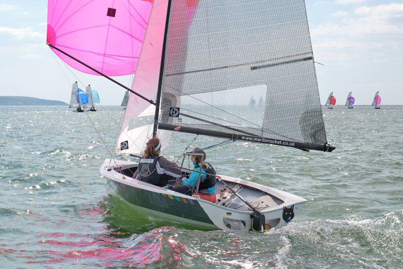 Jemma Horwood and Anna Aylward - Merlin Rocket Women's Championships 2023 at Lymington Town photo copyright Pat Blake taken at Lymington Town Sailing Club and featuring the Merlin Rocket class