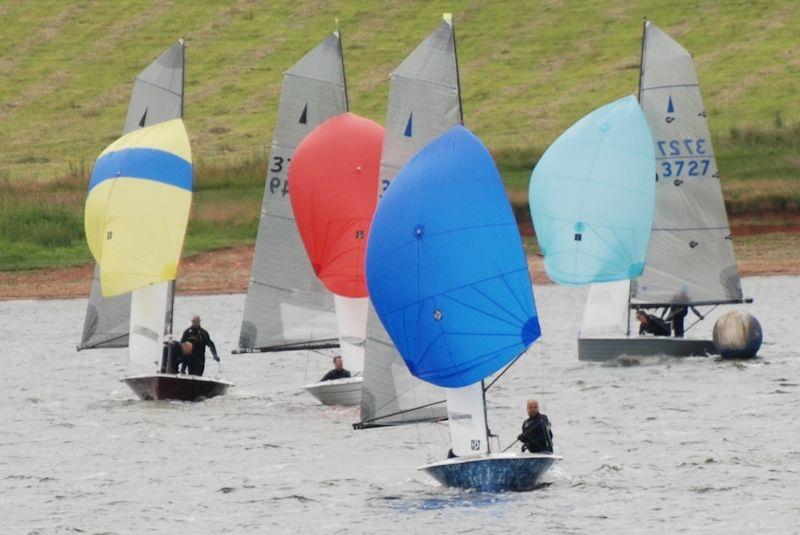 Rob Kennaugh and Andy Prosser leading the fleet - Merlin Rocket HD Sails Midland Circuit at Blithfield photo copyright BSC taken at Blithfield Sailing Club and featuring the Merlin Rocket class