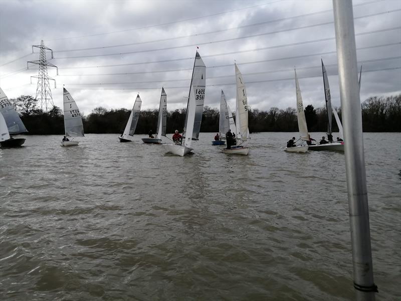 Fishers Green Sailing Club Winter Series photo copyright Angie Meyer / Liz Guest taken at Fishers Green Sailing Club and featuring the Merlin Rocket class